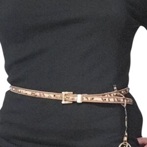 Michael Kors Leopard Skinny Belt M NEW